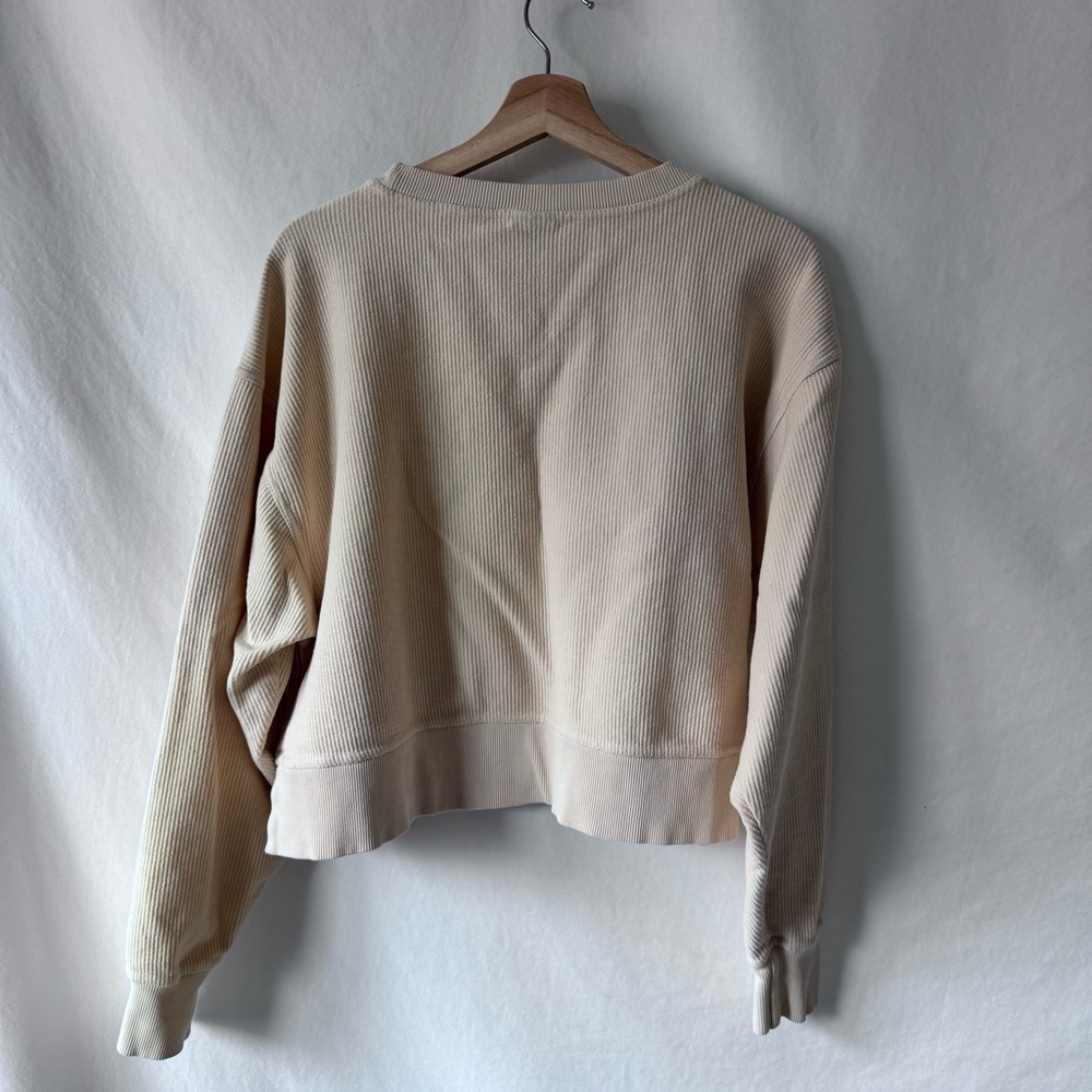 Colorado State Cropped Sweatshirt Medium Cream Ribbed Chicka-d - Picture 5 of 10